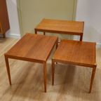 Vintage Mimiset Nesting Bijzettafeltjes Bijzettafels Tafel Salontafel Teak thumbnail 9