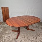 Glostrup, Vintage Jaren 60 Deense Ronde Ovale Tafel Teak thumbnail 17