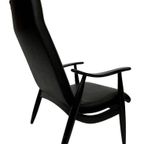 Vintage Fauteuil Jaren 60 Zwart Louis Van Teeffelen Stijl thumbnail 5