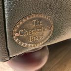 Gave Chesterfield Bankstel 3+2 Zits Bank In Antiek Groen Leer Brand thumbnail 9