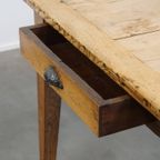 Zeer Grote En Karaktervolle Antieke Eikenhouten Xxl Eettafel Voor 8 Tot 10 Personen thumbnail 12