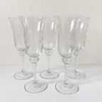 5X Champagne / Wijnglazen Kristal Swirl Optiek thumbnail 6