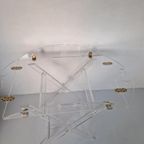 Vintage Butler Tafel Regency Perspex Acrylic Design. thumbnail 5