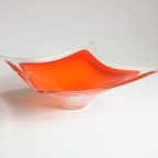 Orange Square Murano Glass Bowl, Italy 1970S thumbnail 3