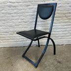 4 Vintage Designstoelen Kff - Zwart Staal - Minimalistisch thumbnail 6