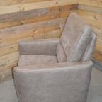Moderne Fauteuil Taupe Licht Bruin thumbnail 3