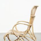 Leuke Dutch Design Rotan Fauteuil Uit De Jaren ’50 Met Een Hoge Rug thumbnail 5