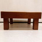 Set Of Two Brutalist Side Tables With Top Of Oak Panels thumbnail 5