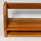 Vintage Wandplank, <<<brand>>>, Massief Teak, Denemarken 1970's thumbnail 3