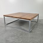 Salontafel, Wagondeur Eiken, Aluminium Frame thumbnail 10