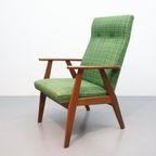 Vintage Fauteuil Teakhout Groen thumbnail 14