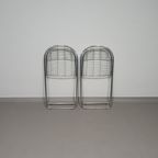 Åland Metal Folding Chairs Niels Gammelgaard Ikea 70s. thumbnail 3