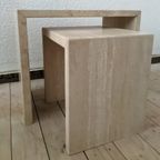 Italy Travertine Nest Tables 70 'S thumbnail 15