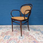 7x Vintage Rotan Stoelen, Model 215r, Thonet thumbnail 6