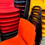 Retro Zaalstoelen Nieuw Kantine Schoolstoelen Zwart Prijs Ps thumbnail 4