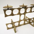 Brutalist Bronzen Kandelaar Van Heinz Goll, Oostenrijk Jaren 60 thumbnail 3