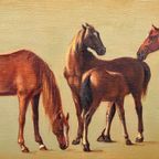 Schilderij "Merries Met Veulens". thumbnail 5