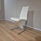 4x Rolf Benz 7800 - Eetkamerstoelen - Nieuwstaat - Zwart-wit thumbnail 12