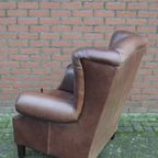 Oor-Fauteuil Zware Kwaliteit Leer thumbnail 5