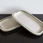 2X Vlees Schaaltjes / Vlees Bordjes / Rechthoekige Schalen, Vintage Scandinavisch Keramiek thumbnail 2