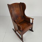Antieke Lamsstoel / Schommelstoel – Ca. 1800, Eiken thumbnail 7