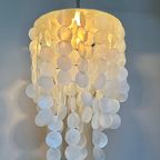 Meerdere Beschikbaar! Capiz Schelpen Hanglamp Parelmoer Schelp Chrome Details ! Luxe Uitvoering thumbnail 7