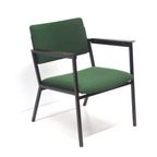 Groene Vintage Fauteuil Met Metalen Frame Gemaakt In De Jaren '60 thumbnail 6