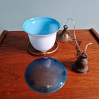 Bauhaus-hanglamp In Opaline En Blauw Gesatineerd Glas, 1920 thumbnail 14