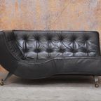 Zgan Unieke Zwarte Leren Montis Quintus Design Chaise Longue thumbnail 2