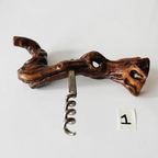 Vintage Franse Laurent Siret Kurkentrekker 1 Wortelhout Wijnrank 1930’s thumbnail 3