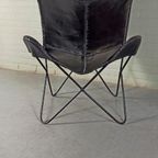 Zwarte Leer Vliender Fauteuil Stoel thumbnail 15