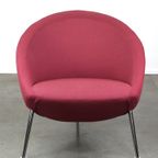 Vintage Design Fauteuil Van Artifort Model Hanna In Stevige Paarse Stof thumbnail 3