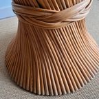 Sheaf Of Wheat Mcguire Rotan Bamboe Tafel Sidetable Vintage thumbnail 7