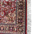 Perzisch Sarough Vloerkleed Donkerrood 155X230Cm - Vintage Tapijt - Rood Beige Blauw - Reliving thumbnail 10