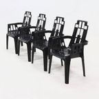 Set Of 4 Boston Chairs By Pierre Paulin For Henry Massonnet France 1980S thumbnail 2