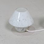 Vintage Murano Mushroomlamp - Wit, Jaren '70 thumbnail 8
