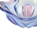 Vintage Murano Schaal Fruitschaal Blauw Paars Glas Sixties thumbnail 4