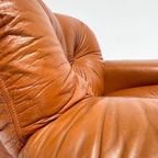 Cognackleurige Lederen Pellerossi Fauteuil, 1960’s thumbnail 10
