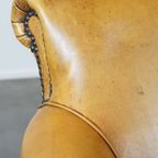 Gezellige, Comfortabele Rundleren Fauteuil/armchair In Een Unieke Kleur thumbnail 10