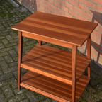 Vintage Bijzettafel Mahonie Hout 3 Bladen thumbnail 5