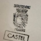 Brocante Schaal, Sarreguemines,frans Blauw WIT Aardewerk- Reliving thumbnail 5