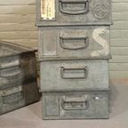 Vintage Philips Industriële Metalen Kisten, P/p/s thumbnail 5