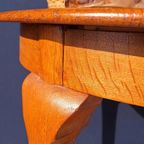 Antieke Vintage Wijntafel, Ronde Eikenhouten Bijzettafel thumbnail 12