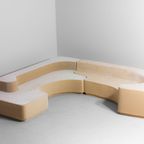 Mid-Century 'Lara' Zitbank Sofa In Beige Fluweel Door Roberto Pamio, 1958 thumbnail 6