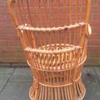 Vintage Fifties Bonacina Rotan Fauteuil/Pauwenstoel thumbnail 7