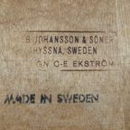 4X Ekstrom Oak Dining Chairs For Johansson & Soner Sweden 1960S thumbnail 4