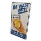 Reclame Bord Emaille De Ware Witte, Belgie Jaren '90 thumbnail 2