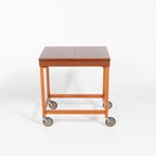 Scandinavian 1960’s Side/storage Table On Wheels thumbnail 2