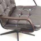 Stijlvolle Vintage Leren Fauteuil Gemaakt In De Jaren '70 thumbnail 5