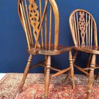 Vintage Brocante Eiken Houten Windsor Chairs Engelse Stoelen thumbnail 8